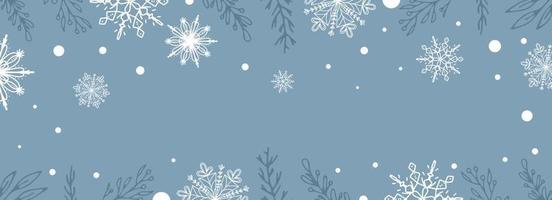 Beautiful set of white botanical elements Christmas tree, berries for winter design. Collection of Christmas New Year elements. Frozen silhouettes of crystal twigs on a blue background. vector