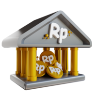 3D illustration Indonesian coin bank png