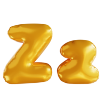 alfabeto de balão de ilustração 3d z png