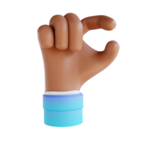 3D illustration hand gestures png