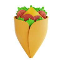 burritos de ilustración 3d png