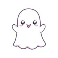 cute happy ghost cartoon