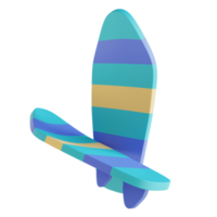 3D illustration surfing board png