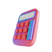 calculadora colorida de ilustração 3D png