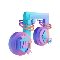 3d illustration nft musique png