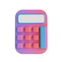 calculadora colorida ilustración 3d png