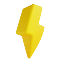 relámpago de ilustración 3d png