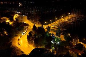 Night view of Fethiye, Turkey photo