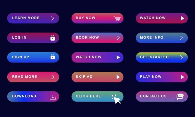Buttons for web icon set. Easy editable vector illustration. EPS 10.