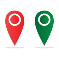 Pin gps location sign on white background. Icon vector illustration. EPS 10.