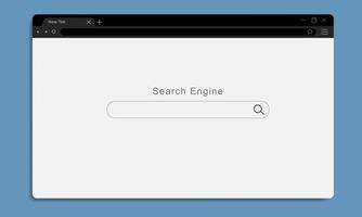 Browser window ui design. Web window screen. Empty web page concept. Vector illustration. EPS 10.