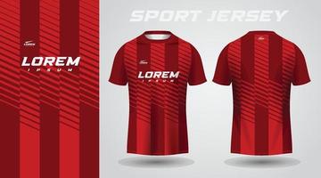 diseño de camiseta deportiva de camisa roja vector