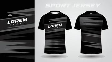 diseño de camiseta deportiva de camisa negra vector