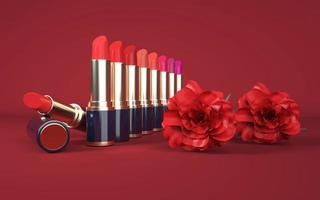 3d design lipstick illustration rendering