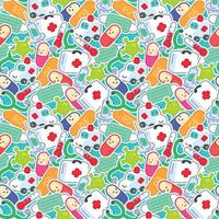 Medicine and first aid seamless pattern Gift Wrap wallpaper background