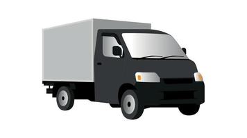 Delivery box car vector illustration