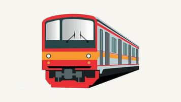 Commuter train transportation premium vector