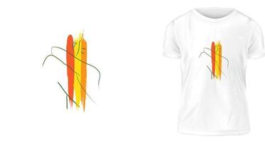 concepto de diseño de camisetas, dibujo de pincel de dos personas adultas vector