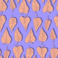 seasonal autumn fallen yellowed leaves vector seamless pattern for fabrics, prints, packaging and cards