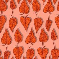 seasonal autumn fallen yellowed leaves vector seamless pattern for fabrics, prints, packaging and cards