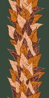 vector seamless ribbon border of seasonal autumn leaves. Fallen yellowed autumn leaves. Design for packaging, fabric, textile, paper, frame.