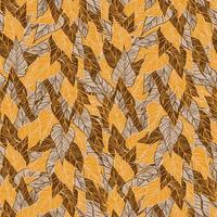 seasonal autumn fallen yellowed leaves vector seamless pattern for fabrics, prints, packaging and cards