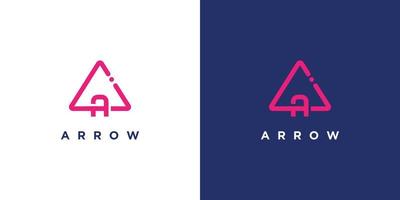 Arrow logo with simple and modern concept Premium Vector