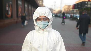 Healthcare worker outdoor pandemic video