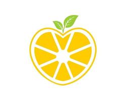 Love shape with lemon inside vector