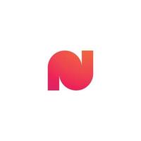 Abstract letter N logo design template vector