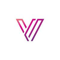 V Line Logo Design and template. Creative X icon initials Line Letters in vector. vector