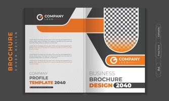 Brochure cover design or company profile template set for business. poster, annual report, catalog, flyer in A4 with colorful geometric shapes. vector