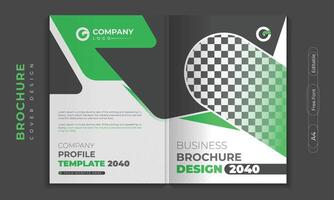 Brochure cover design or company profile template set for business. poster, annual report, catalog, flyer in A4 with colorful geometric shapes. vector