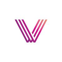 V Logo Design and template. Creative V icon initials based Letters in vector. vector