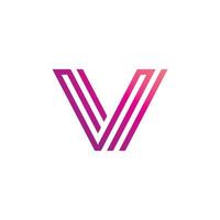 v diseño de logotipo y plantilla. Creative v icon iniciales basadas en letras en vector. vector