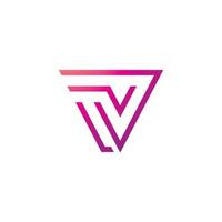 V Line Logo Design and template. Creative X icon initials Line Letters in vector. vector