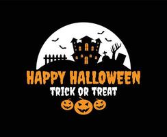 Happy Halloween illustration Vector T-shirt Design