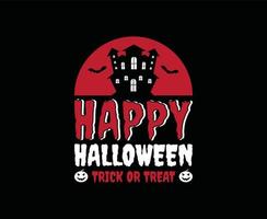 diseño de camiseta de vector de ilustración de feliz halloween