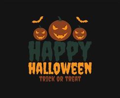 Happy Halloween hand drawn illustration vector t-shirt design