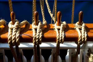 Ropes at a tall ship photo