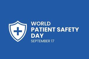 World patient safety day design vector