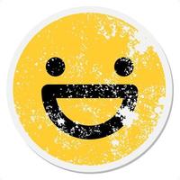 simple happy face circle vector