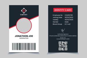 Office id card template illustration vector