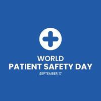 World patient safety day design vector
