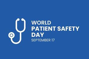 diseño del día mundial de la seguridad del paciente vector