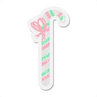 candy cane grunge sticker vector