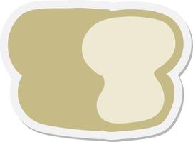 oaf of bread sticker vector