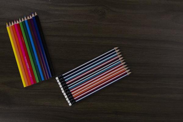 Various colored pencils with eraser 6444274 Stock Photo at Vecteezy