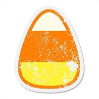 candy corn grunge sticker vector