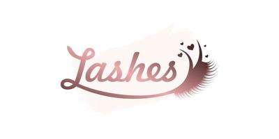 Eyelashes logo icon with unique element concept for beauty Premium Vector